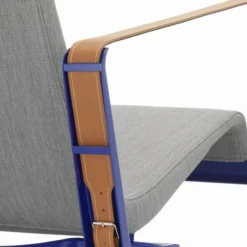 Fotel Cite Tkanina Szara - Niebieska Podstawa Vitra