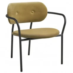 Fotel Coco Lounge Velvet Grey Green Gubi