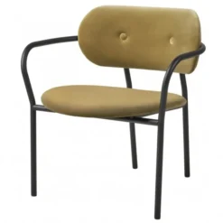 Fotel Coco Lounge Velvet Grey Green Gubi