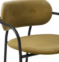 Fotel Coco Lounge Velvet Grey Green Gubi