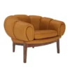 Fotel Croissant Orzech Chamois Cuoio Gubi