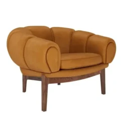 Fotel Croissant Orzech Chamois Cuoio Gubi