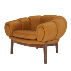 Fotel Croissant Orzech Chamois Cuoio Gubi