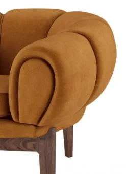 Fotel Croissant Orzech Chamois Cuoio Gubi
