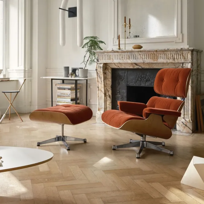 Fotel Eames Lounge Chair Calma Brandy Vitra
