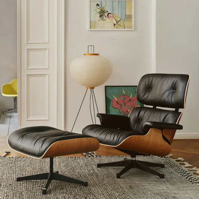 Fotel Eames Lounge Chair Nubia Cream Sierra-Grey Vitra
