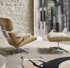 Fotel Eames Lounge Chair Skórzany Marron Vitra