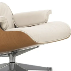 Fotel Eames Lounge Chair Skórzany Snow Vitra