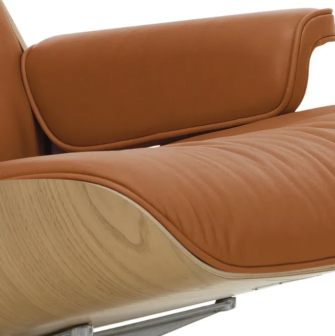 Fotel Eames Lounge Chair Skórzany Cognac Vitra