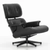 Fotel Eames Lounge Chair Skórzany Nero Vitra