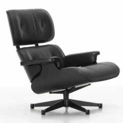 Fotel Eames Lounge Chair Skórzany Nero Vitra