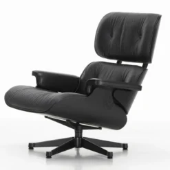 Fotel Eames Lounge Chair Skórzany Nero Vitra