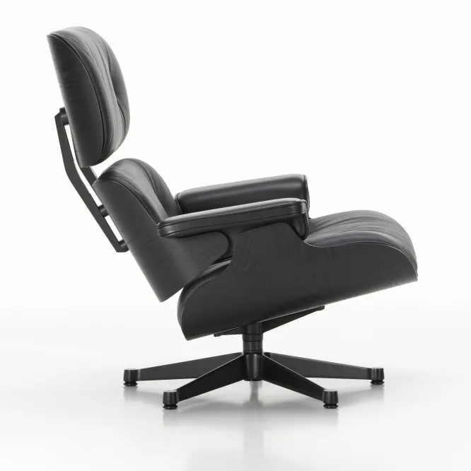 Fotel Eames Lounge Chair Skórzany Nero Vitra