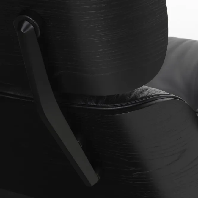 Fotel Eames Lounge Chair Skórzany Nero Vitra