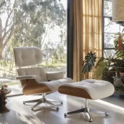 Fotel Eames Lounge Chair Skórzany Chocolate Vitra