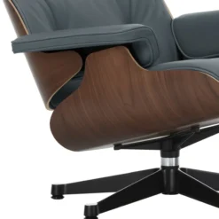 Fotel Eames Lounge Chair Skórzany Smoke Blue Vitra