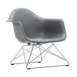 Fotel Eames Plastic Armchair Lar Szary - Chromowana Podstawa Vitra