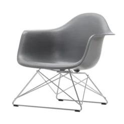 Fotel Eames Plastic Armchair Lar Szary - Chromowana Podstawa Vitra
