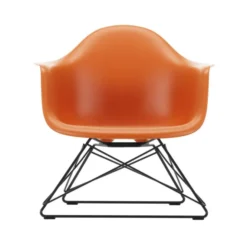 Fotel Eames Plastic Armchair Lar Pomarańczowy - Czarna Podstawa Vitra