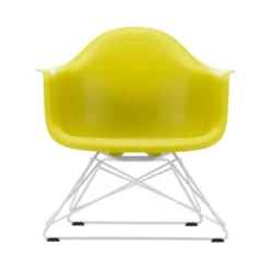 Fotel Eames Plastic Armchair Lar Żółty - Biała Podstawa Vitra