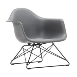 Fotel Eames Plastic Armchair Lar Szary - Czarna Podstawa Vitra