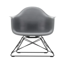 Fotel Eames Plastic Armchair Lar Szary - Czarna Podstawa Vitra