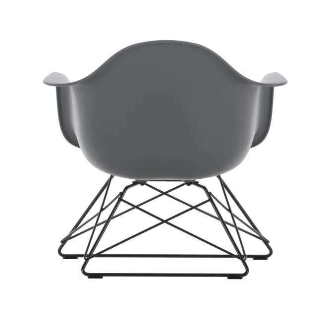 Fotel Eames Plastic Armchair Lar Szary - Czarna Podstawa Vitra