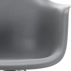 Fotel Eames Plastic Armchair Lar Szary - Czarna Podstawa Vitra