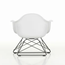 Fotel Eames Plastic Armchair Lar Biały - Czarna Podstawa Vitra