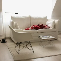 Fotel Eames Plastic Armchair Lar Niebieski - Chromowana Podstawa Vitra