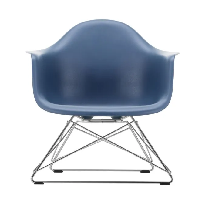 Fotel Eames Plastic Armchair Lar Niebieski - Chromowana Podstawa Vitra