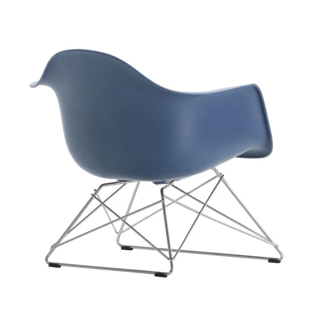 Fotel Eames Plastic Armchair Lar Niebieski - Chromowana Podstawa Vitra