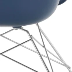 Fotel Eames Plastic Armchair Lar Niebieski - Chromowana Podstawa Vitra