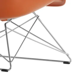 Fotel Eames Plastic Armchair Lar Pomarańczowy - Chromowana Podstawa Vitra