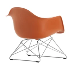 Fotel Eames Plastic Armchair Lar Pomarańczowy - Chromowana Podstawa Vitra