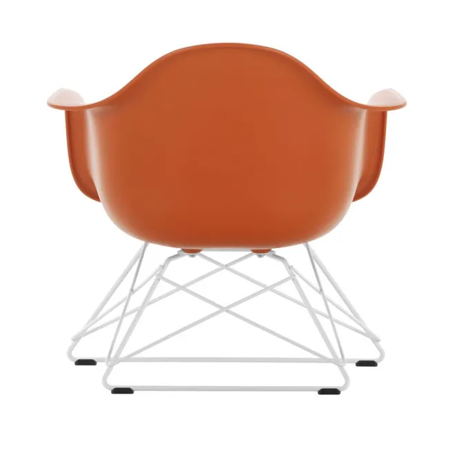 Fotel Eames Plastic Armchair Lar Pomarańczowy - Chromowana Podstawa Vitra