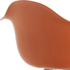 Fotel Eames Plastic Armchair Lar Pomarańczowy - Chromowana Podstawa Vitra