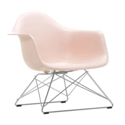 Fotel Eames Plastic Armchair Lar Różowy - Chromowana Podstawa Vitra