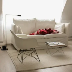 Fotel Eames Plastic Armchair Lar Różowy - Chromowana Podstawa Vitra