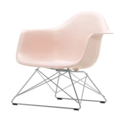 Fotel Eames Plastic Armchair Lar Różowy - Chromowana Podstawa Vitra