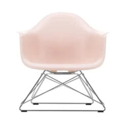 Fotel Eames Plastic Armchair Lar Różowy - Chromowana Podstawa Vitra