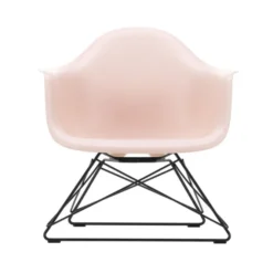 Fotel Eames Plastic Armchair Lar Różowy - Czarna Podstawa Vitra