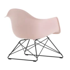 Fotel Eames Plastic Armchair Lar Różowy - Czarna Podstawa Vitra