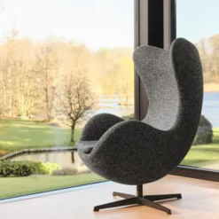 Fotel Egg Skórzany Koniakowy Fritz Hansen