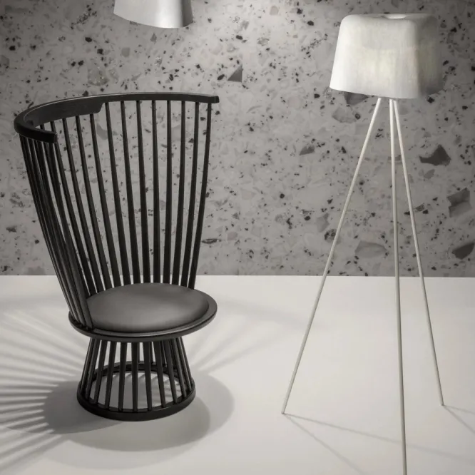 Fotel Fan Czarny Tom Dixon