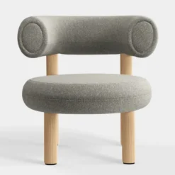 Fotel Fat Natural Wood - Clay Boucle Tom Dixon