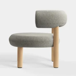Fotel Fat Natural Wood - Clay Boucle Tom Dixon