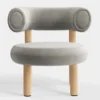 Fotel Fat Natural Wood - Clay Velvet Tom Dixon