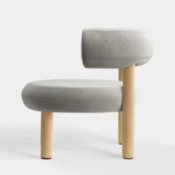 Fotel Fat Natural Wood - Clay Velvet Tom Dixon