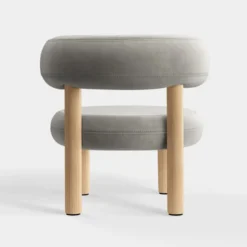 Fotel Fat Natural Wood - Clay Velvet Tom Dixon